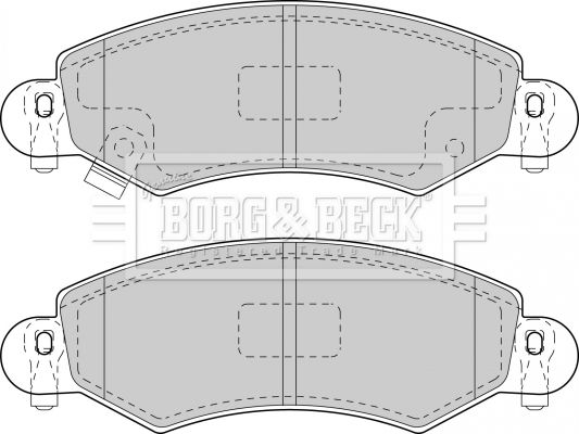 BORG & BECK Комплект тормозных колодок, дисковый тормоз BBP1713